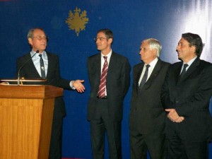 Réception à l'ambassade de France avec Bertrand Delanoë, Jérôme Bonnafont (amabassadeur de France en Inde), Jacques VALADE (Ambassadeur itinérant pour l’Asie).