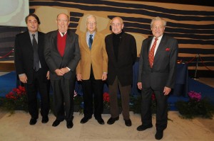 Michel Destot aux côtés de André Laronde, Robert Bornecque, Claude Lorius et Jean Balestas